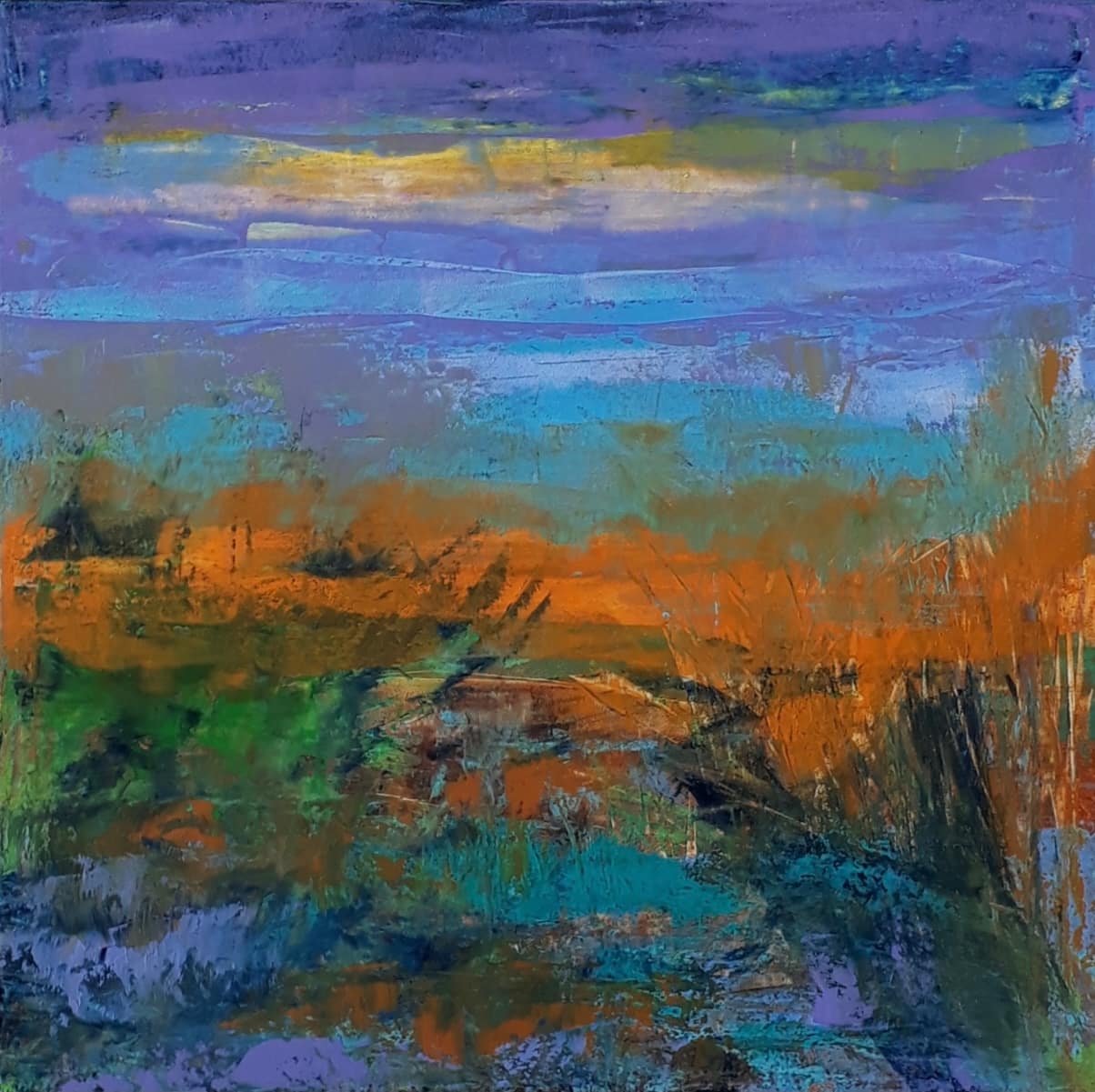 Marsh Pools - painting by Heike Heim at The Russell Gallery