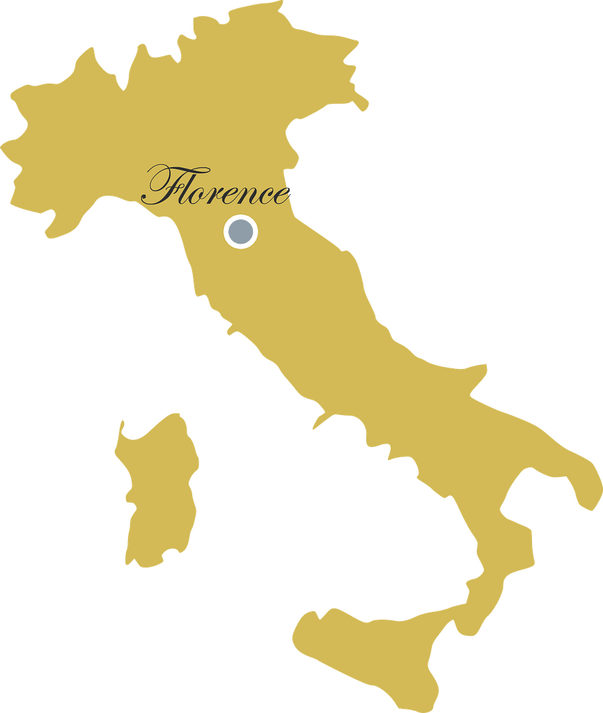 In the heart of art capital Florence, Italy